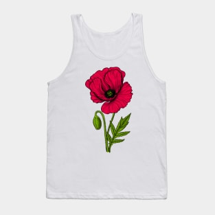 Red poppy 2 Tank Top